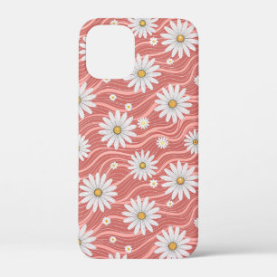 Wavy Pink Daisies iPhone 12 Mini Case
