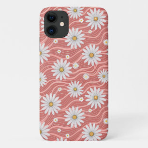 Wavy Pink Daisies Case-Mate iPhone Case