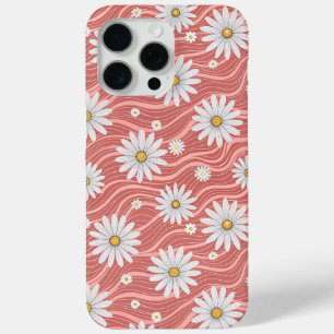Wavy Pink Daisies iPhone 15 Pro Max Case