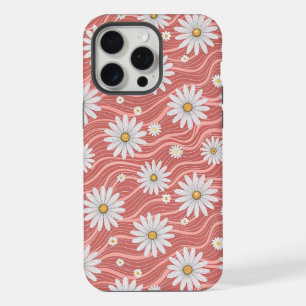 Wavy Pink Daisies iPhone 15 Pro Max Case