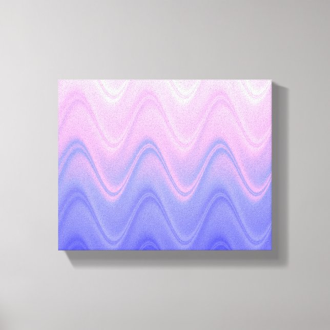 Wavy Pink Purple Abstract Canvas Print (Front)