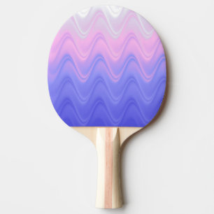 Wavy Pink Purple Abstract Ping Pong Paddle
