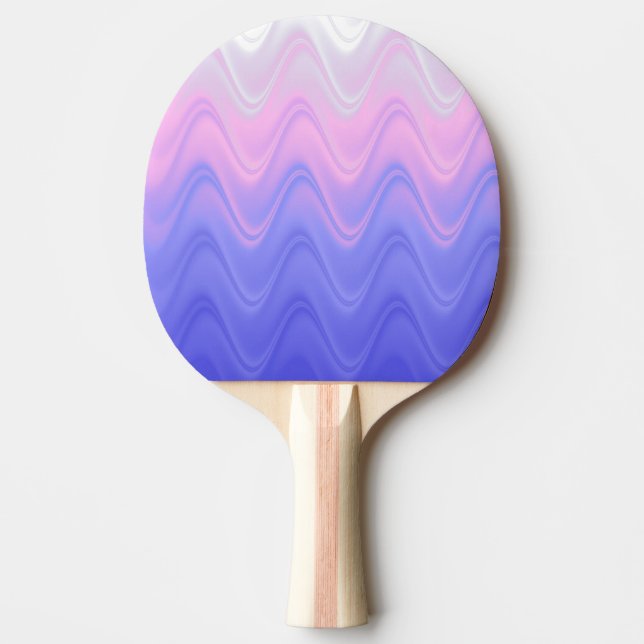Wavy Pink Purple Abstract Ping Pong Paddle (Front)