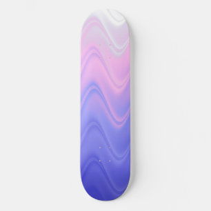 Wavy Pink Purple Abstract Skateboard