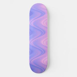 Wavy Pink Purple Abstract Skateboard