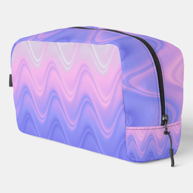 Wavy Pink Purple Abstract Toiletry Bag (Right Corner)