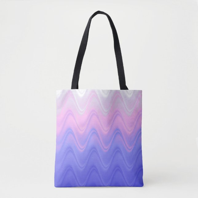 Wavy Pink Purple Abstract Tote Bag (Front)