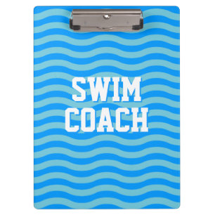 Wavy pool ripple custom clipboard for swim coach