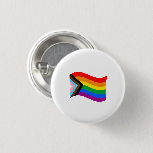 Wavy Progress Pride Flag 3 Cm Round Badge