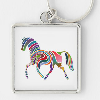 WAVY RAINBOW HORSE KEY RING