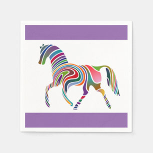 WAVY RAINBOW HORSE NAPKIN