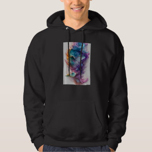 Wavy Rainbow Pastels AI Art Premium Hoodie