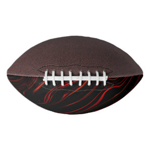 Wavy red long strokes on dark background football