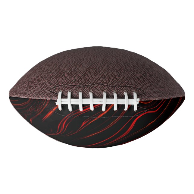Wavy red long strokes on dark background football (Front)