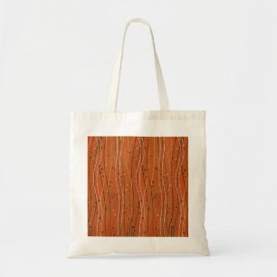 Wavy Red Stripes Japanese Abstract Tote Bag