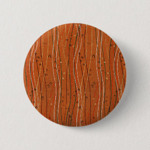 Wavy Red Stripes: Modern Japanese Abstract Art  6 Cm Round Badge
