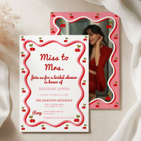 Wavy Retro Cherry Valentine Bridal Shower