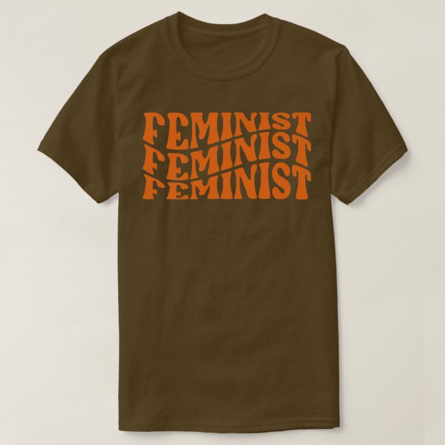 Wavy Retro Feminist6137  T-Shirt (Design Front)