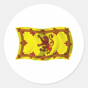 Wavy Scotland Flag Classic Round Sticker