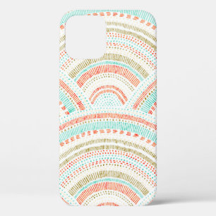 Wavy seamless pattern. Vintage seigaiha ornament.  iPhone 12 Case
