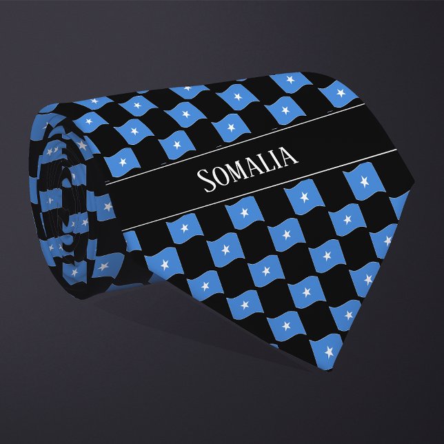 Wavy Somalia Flag Pattern  Tie (Creator Uploaded)