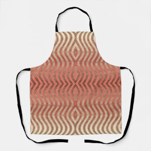Wavy Spotlight - Ginger Peach & Sapphire & White Apron