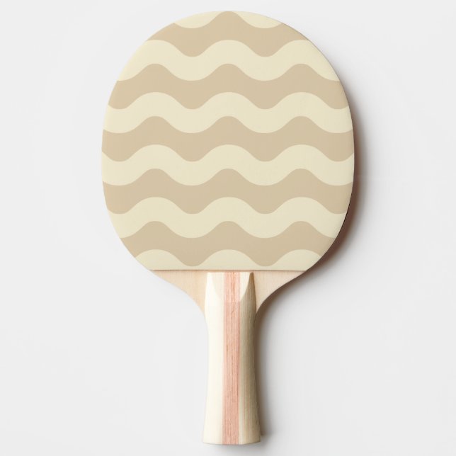 Wavy Stripe Sand Dune Colour Ping Pong Paddle (Front)