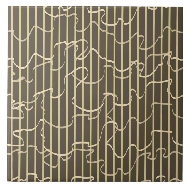 Wavy Striped Pistachio Tile (Front)