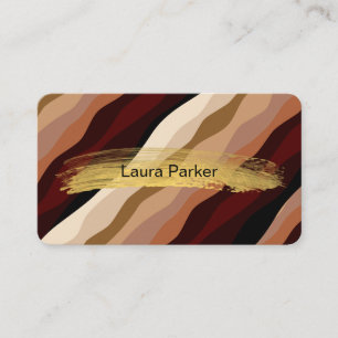Wavy Stripes Elegant Modern Curvy Business Card