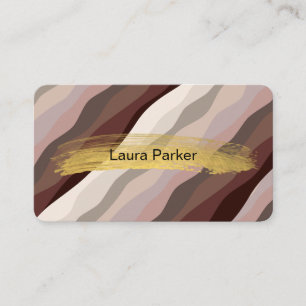 Wavy Stripes Elegant Modern Curvy Business Card