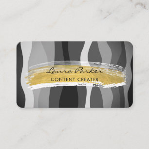 Wavy Stripes Elegant Modern Curvy Business Card