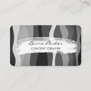 Wavy Stripes Elegant Modern Curvy Business Card