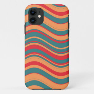 Wavy Stripes Pattern (Red, Pink, Blue) Case-Mate iPhone Case