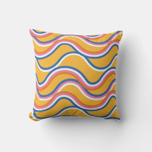 Wavy Summer Stripes Cushion