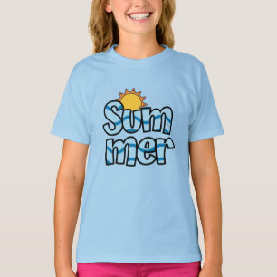 Wavy summer typography tropical  T-Shirt