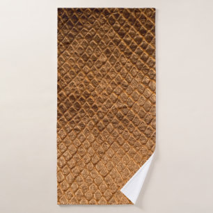 Wavy texture background bronze snake leatherleathe bath towel