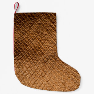 Wavy texture background bronze snake leatherleathe small christmas stocking