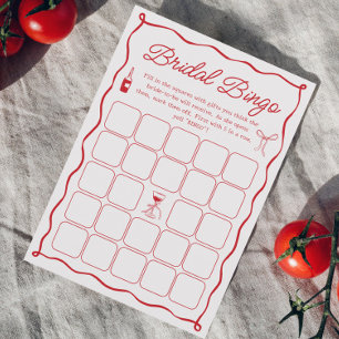 Wavy That's Amore Bridal Shower Bingo Game Card