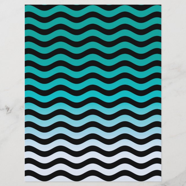 Wavy Turquoise Stripes Pattern (Front)