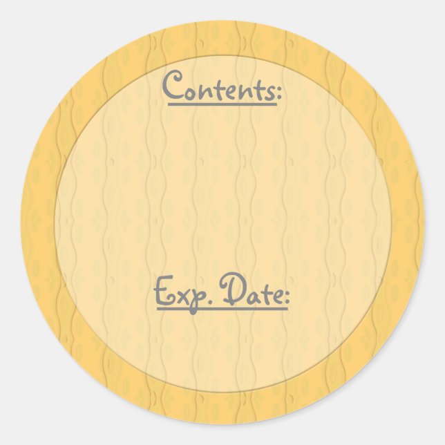 Wavy U Pick Colour/Food & Storage Labels (Front)