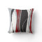 Wavy Vertical Stripes Red Black White & Grey