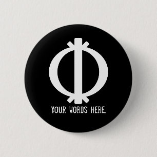 Wawa Aba   Adinkra Symbol of Toughness 6 Cm Round Badge