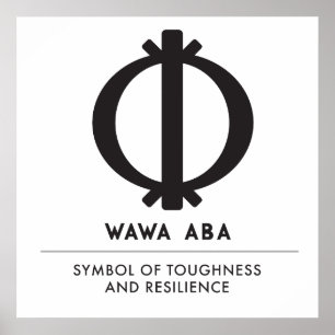 Wawa Aba   Adinkra Symbol of Toughness Poster