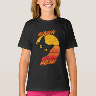 Wawa Meow Retro sunset T-Shirt