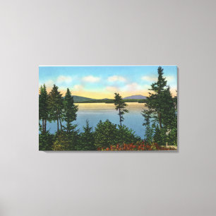 Wawbeek Club View of Upper Saranac Lake Canvas Print