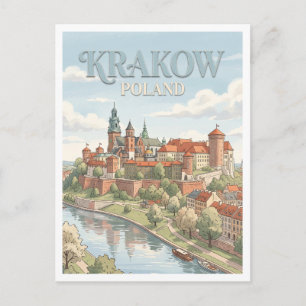 Wawel Castle Krakow Poland Postcard