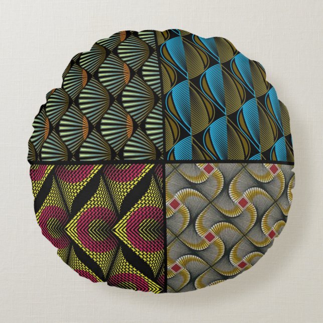 Wax African Round Cushions (Front)