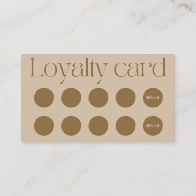 Wax aftercare & loyalty card (Back)