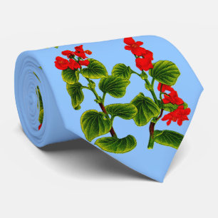 wax begonia print tie