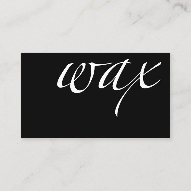 Wax: Brazilian Wax Loyalty Card (Front)